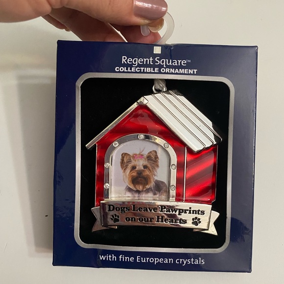 Dog House Red Love Collectible Ornament European Crystals Christmas new - Picture 1 of 4